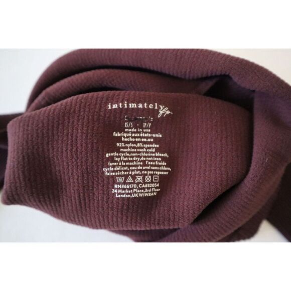 Intimately x Free People Women Sz XS Brown Long Sleeve Ribbed Crop Top Shirt - Picture 5 of 5